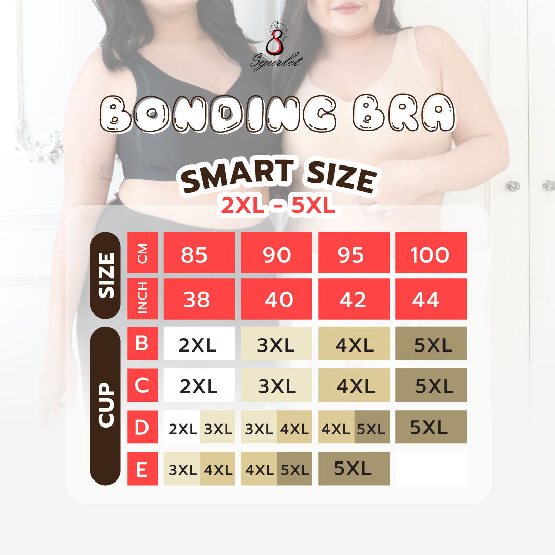 Sgarlet เสื้อในไซส์ใหญ่ ไร้โครง ไร้ตะเข็บ แบบ Bonding ใส่สบาย สีเนื้อ/สีดำ MB1528