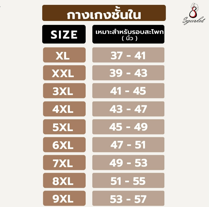 Sgarlet กางเกงในไซส์ใหญ่เอวสูง กระชับหน้าท้อง สีดำ/เนื้อ MB6002