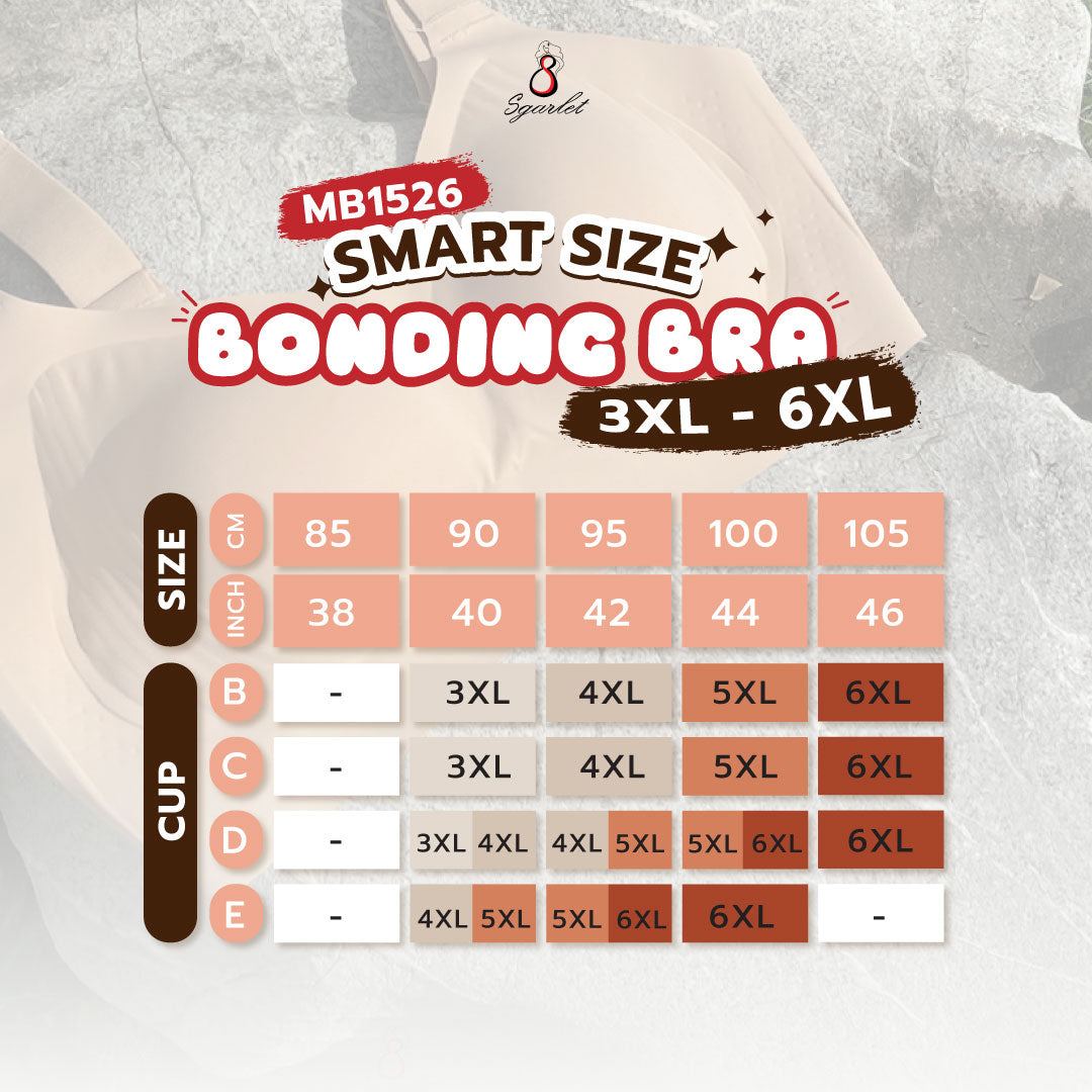 Sgarlet เสื้อในไซส์ใหญ่ ไร้โครง ไร้ตะเข็บ แบบ Bonding ใส่สบาย สีเนื้อ MB1526