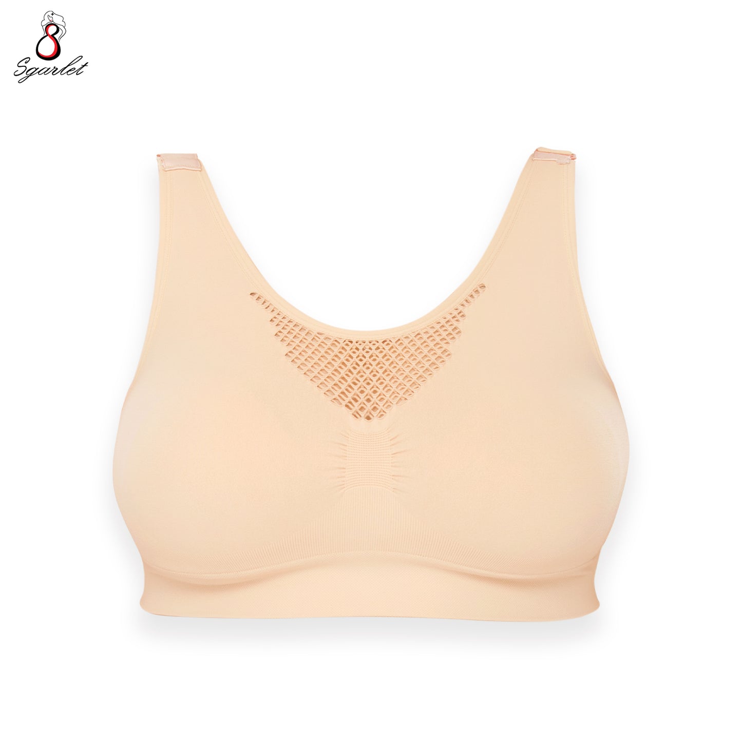 Sgarlet เสื้อในไซส์ใหญ่ไร้โครง ฟรีไซส์ ทรงเต็มตัว ผ้ายืดหยุ่นสูง สีเนื้อ MB1521