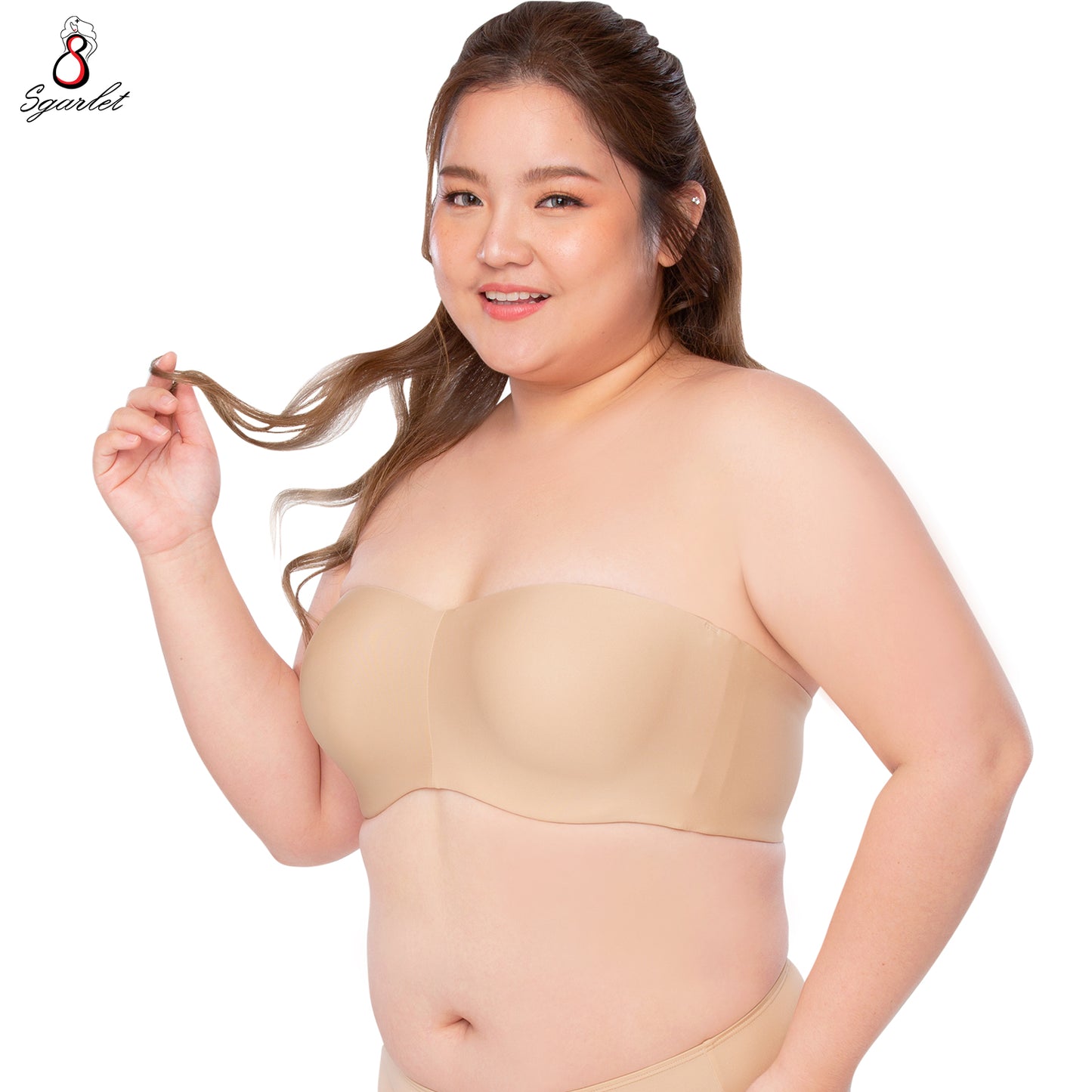 Sgarlet เสื้อในเกาะอกทรงใหญ่ เก็บเนื้อเนียนเรียบ ไม่เลื่อนหลุด สีเนื้อ/ดำ MB1728