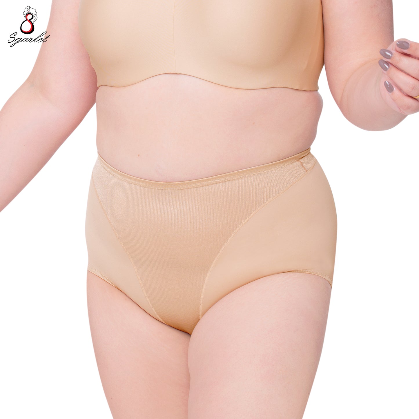 Sgarlet กางเกงในไซส์ใหญ่กระชับหน้าท้อง ยกกระชับสะโพก สีดำ/เนื้อ MB3000