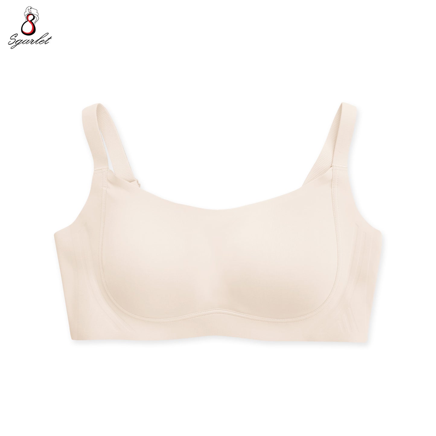 Sgarlet Jolie bra เสื้อในไซส์ใหญ่ไร้รอยต่อไร้โครง เก็บกระชับ ผ้าพลางเนินอก สีเนื้อ/ฟ้าอมเทา MB1524
