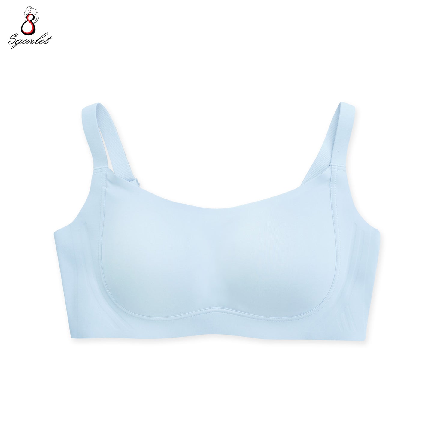 Sgarlet Jolie bra เสื้อในไซส์ใหญ่ไร้รอยต่อไร้โครง เก็บกระชับ ผ้าพลางเนินอก สีเนื้อ/ฟ้าอมเทา MB1524