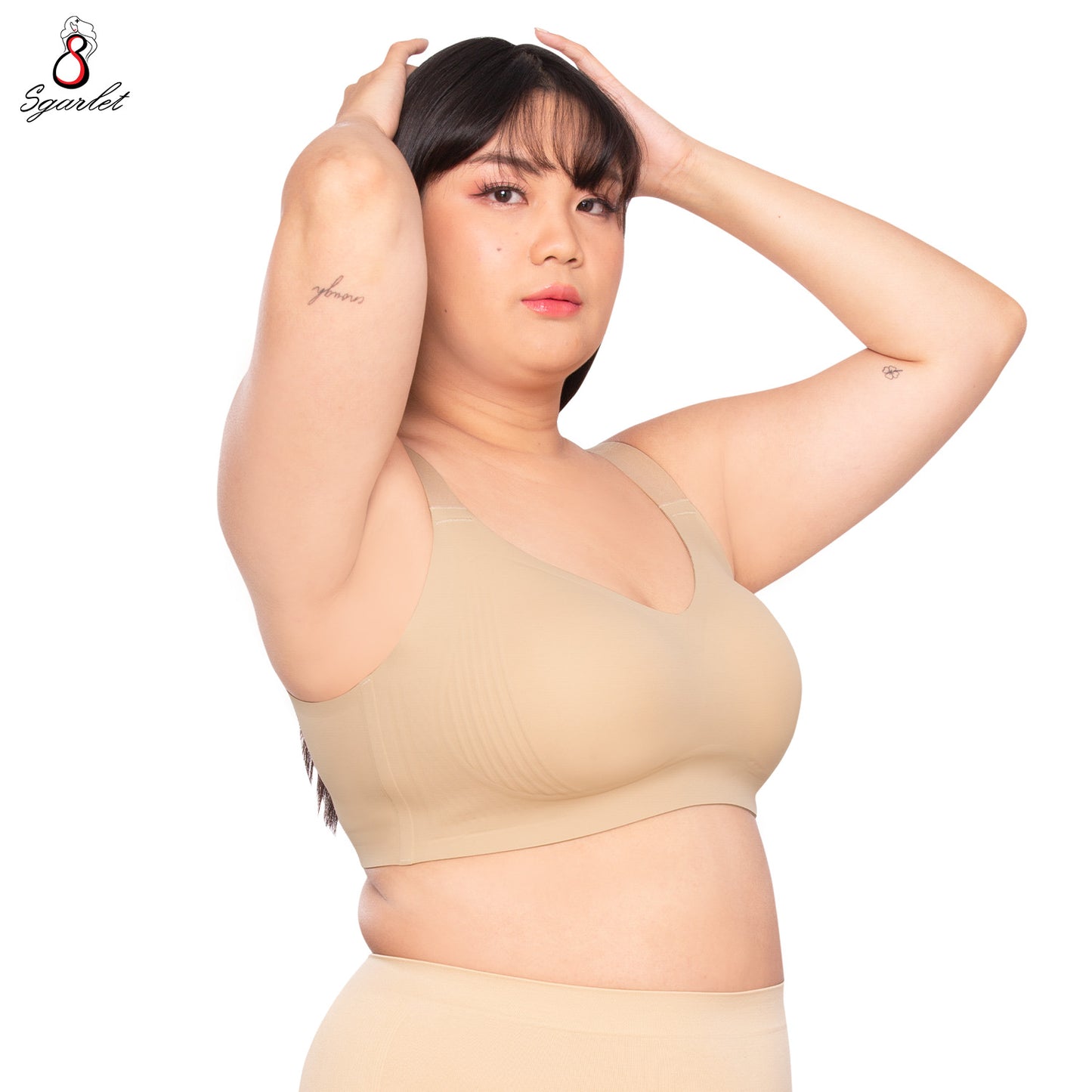 Sgarlet เสื้อในไซส์ใหญ่ ไร้โครง ไร้ตะเข็บ แบบ Bonding ใส่สบาย สีเนื้อ MB1526