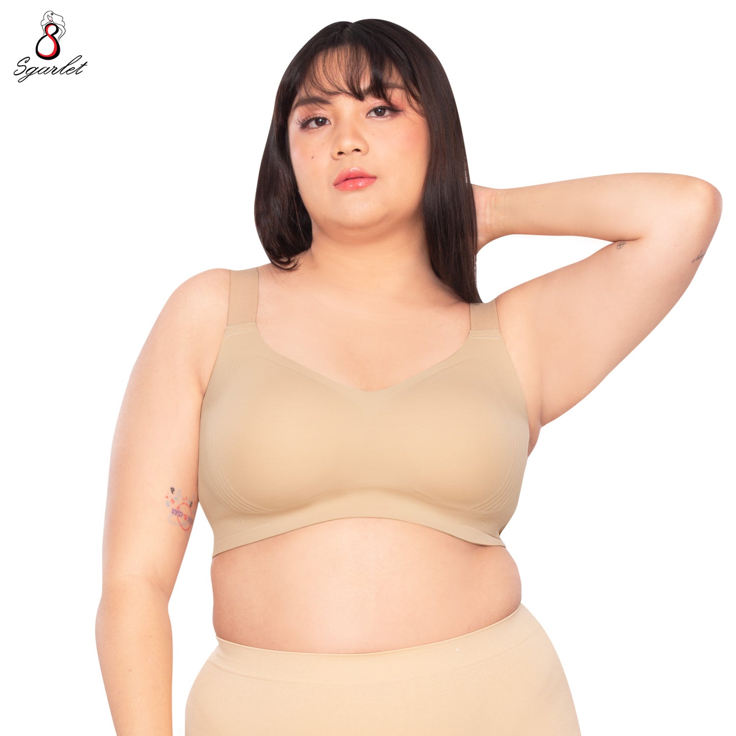 Sgarlet เสื้อในไซส์ใหญ่ ไร้โครง ไร้ตะเข็บ แบบ Bonding ใส่สบาย สีเนื้อ MB1526