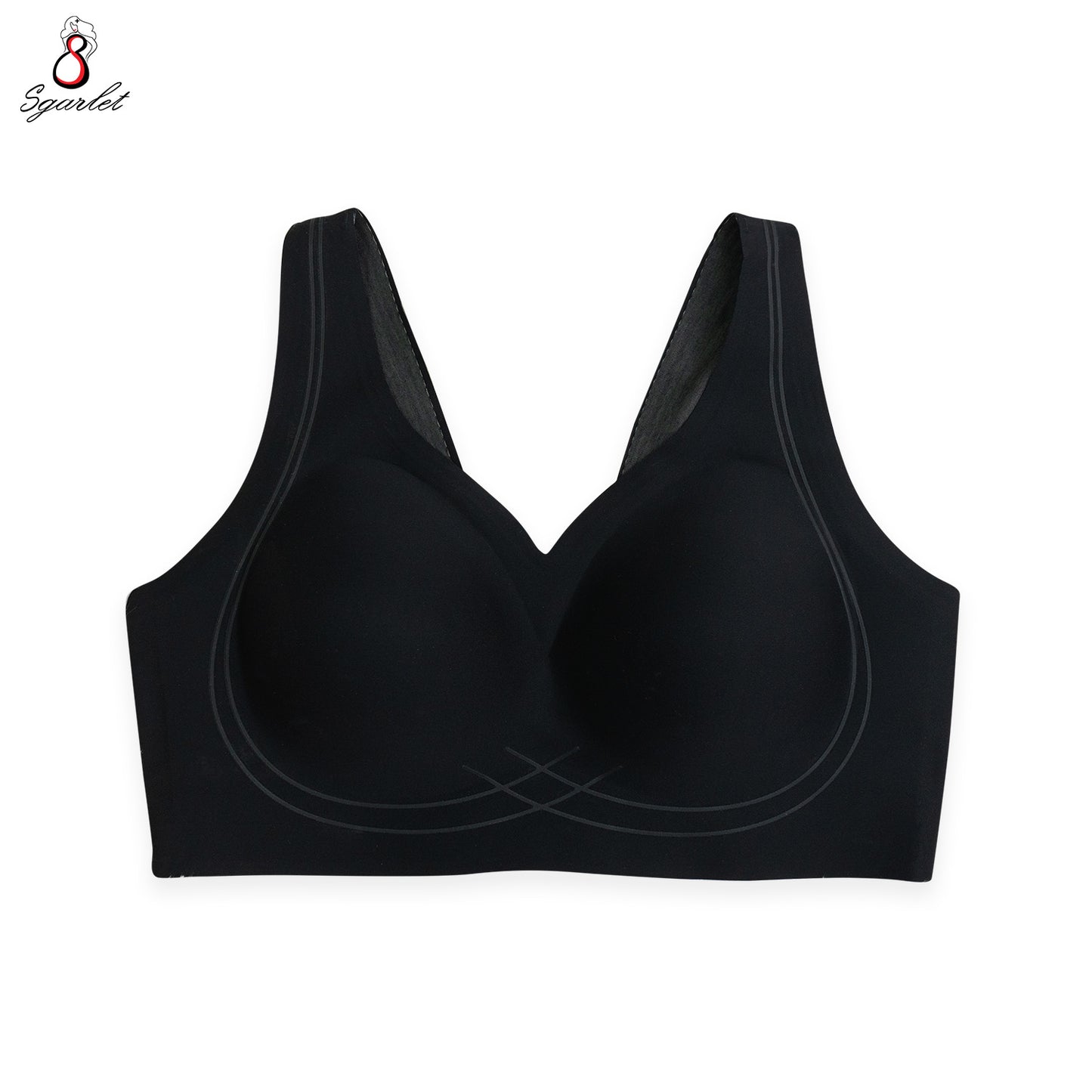Sgarlet เสื้อในไซส์ใหญ่ ไร้โครง ไร้ตะเข็บ แบบ Bonding ใส่สบาย สีเนื้อ/สีดำ MB1528