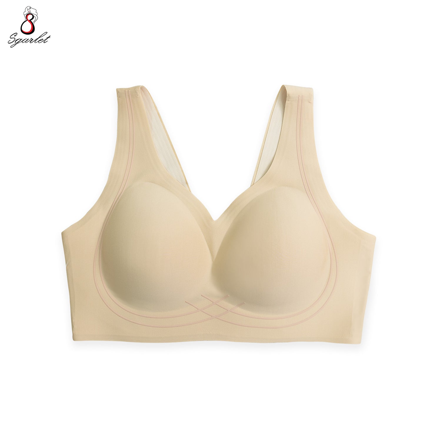 Sgarlet เสื้อในไซส์ใหญ่ ไร้โครง ไร้ตะเข็บ แบบ Bonding ใส่สบาย สีเนื้อ/สีดำ MB1528