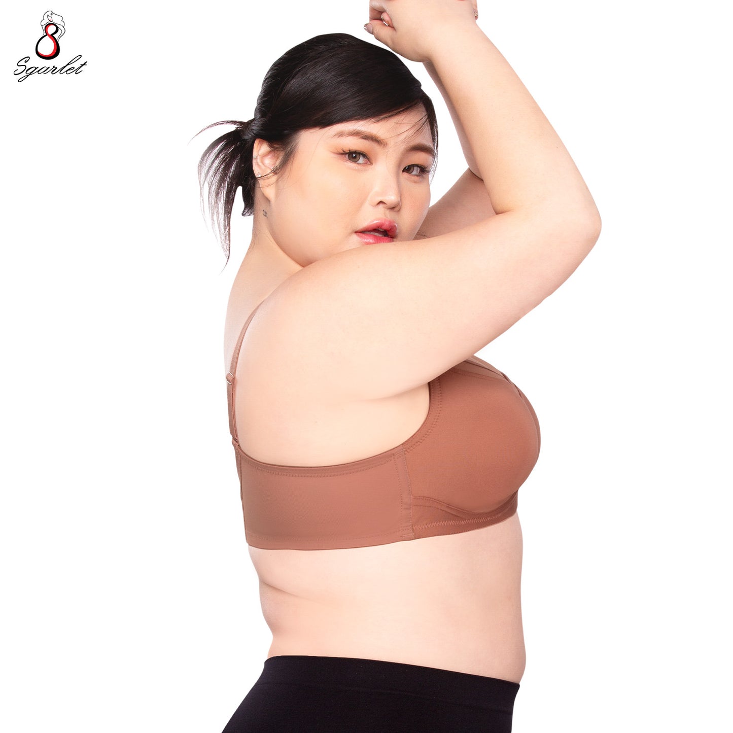 Sgarlet เสื้อในไซส์ใหญ่ ไร้โครง ตัวเรียบ ใส่สบาย สีดำ/เนื้อ/สีชาเย็น MB1530