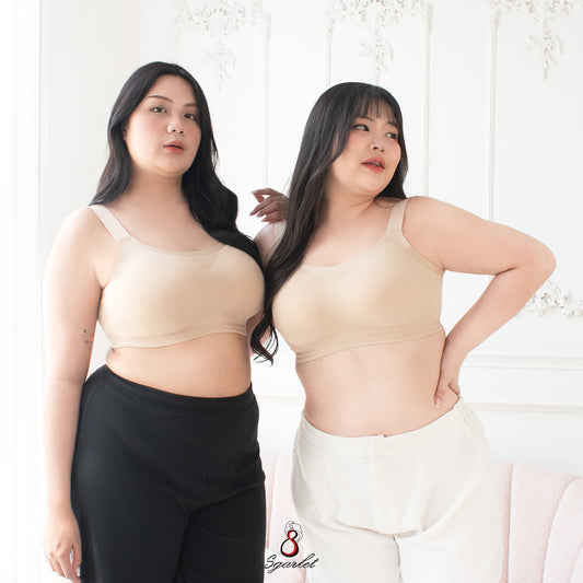 Sgarlet เสื้อในไซส์ใหญ่ ไร้โครง ไร้ตะเข็บ แบบ Bonding ใส่สบาย สีเนื้อ MB1525