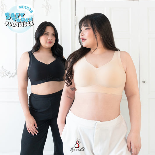 Sgarlet เสื้อในไซส์ใหญ่ ไร้โครง ไร้ตะเข็บ แบบ Bonding ใส่สบาย สีเนื้อ/สีดำ MB1528