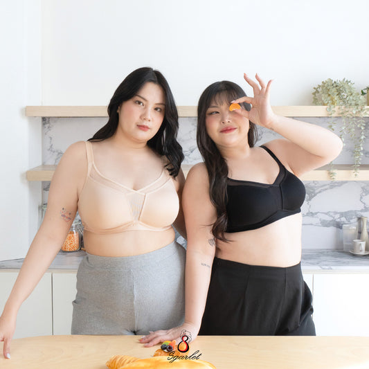 Sgarlet เสื้อในไซส์ใหญ่ ไร้โครง ตัวเรียบ ใส่สบาย สีดำ/เนื้อ/สีชาเย็น MB1530