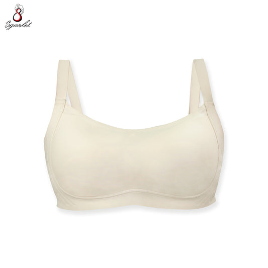 Sgarlet  Jolie bra เสื้อในไซส์ใหญ่ไร้รอยต่อไร้โครง เก็บกระชับ ผ้าพลางเนินอก สีเนื้อ/ฟ้าอมเทา MB1524