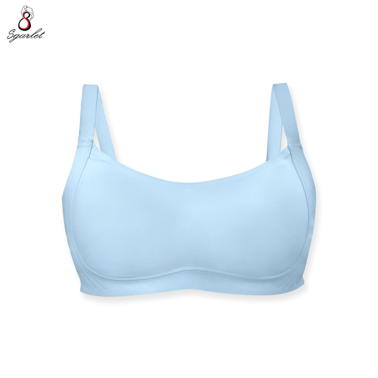 Sgarlet  Jolie bra เสื้อในไซส์ใหญ่ไร้รอยต่อไร้โครง เก็บกระชับ ผ้าพลางเนินอก สีเนื้อ/ฟ้าอมเทา MB1524