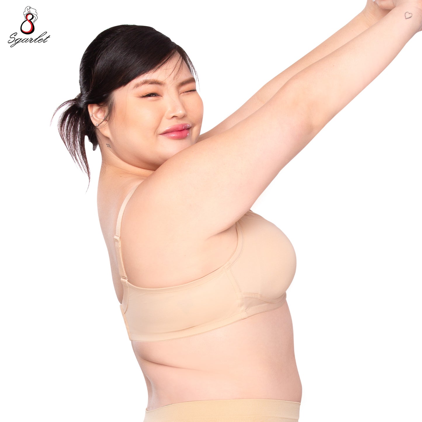 Sgarlet เสื้อในไซส์ใหญ่ ไร้โครง ตัวเรียบ ใส่สบาย สีดำ/เนื้อ/สีชาเย็น MB1530